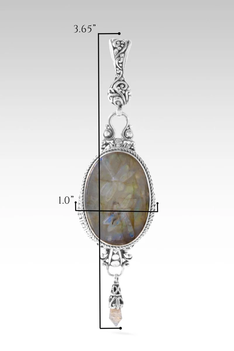 One That I Can Call Pendant™ in Golden Sheen Labradorite - Image 4