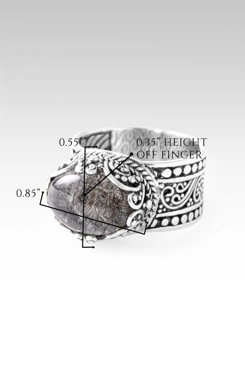 One Who Sees U Ring II™ in Black Tourmalinated Quartz - Image 7
