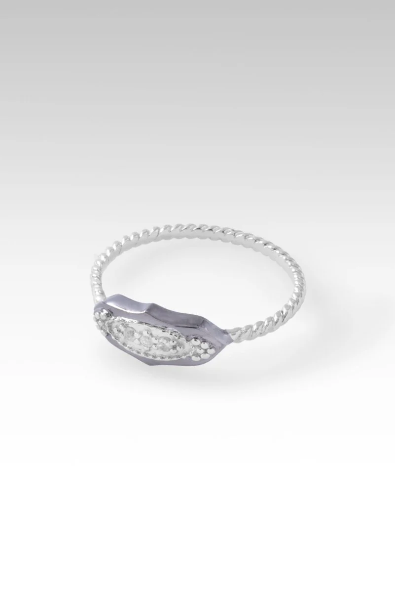 Rhodium Passionate Promises Ring™ in White Zircon