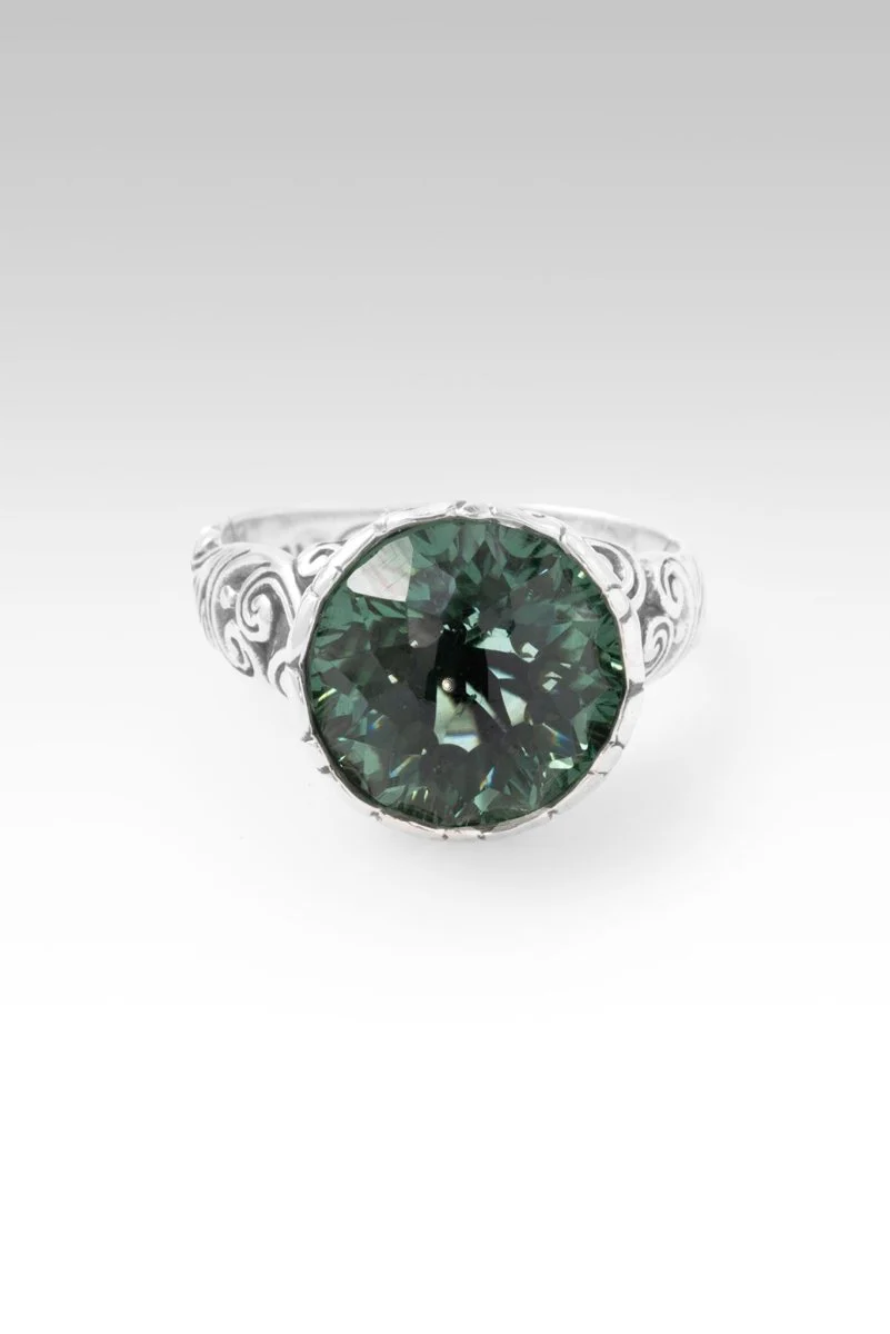 Peace Given Ring™ in Green Lab Created Quartz