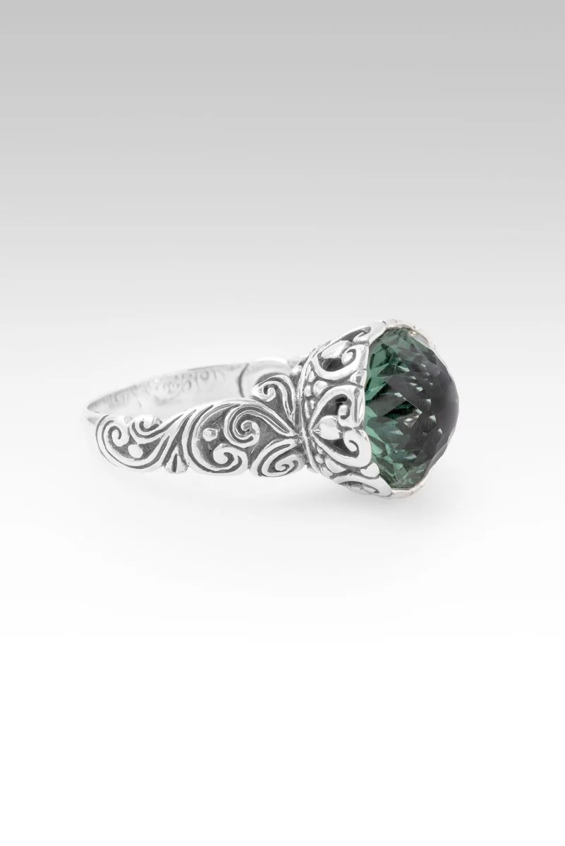 Peace Given Ring™ in Green Lab Created Quartz - Image 2