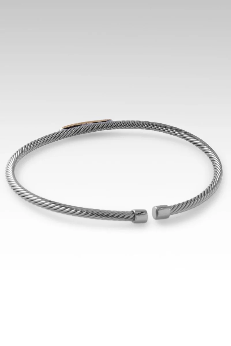 Black Rhodium Peace & Hope Cuff™ in Rhodium Over Sterling Silver - Image 3