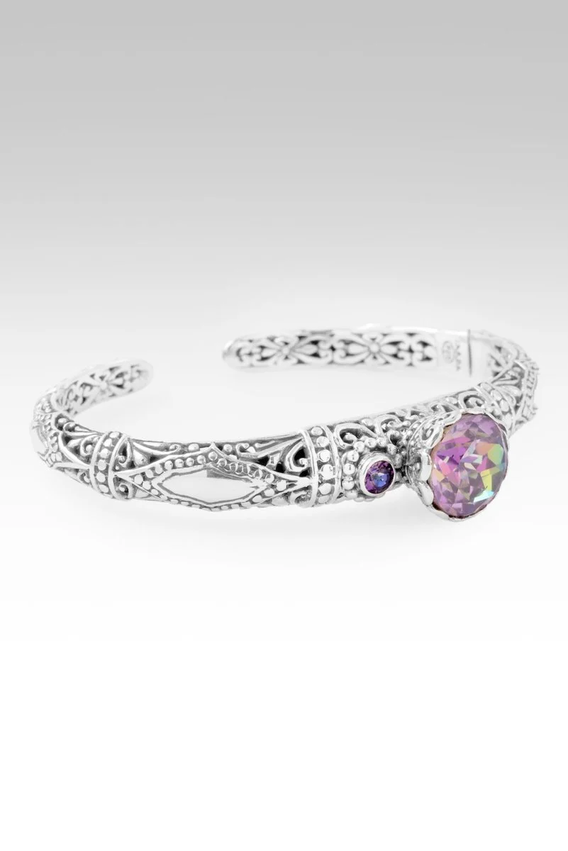 Peace in & Thru It Cuff Bracelet™ in Britsh Tearose™ Mystic Quartz & English Tearose™ Mystic Topaz - Image 2