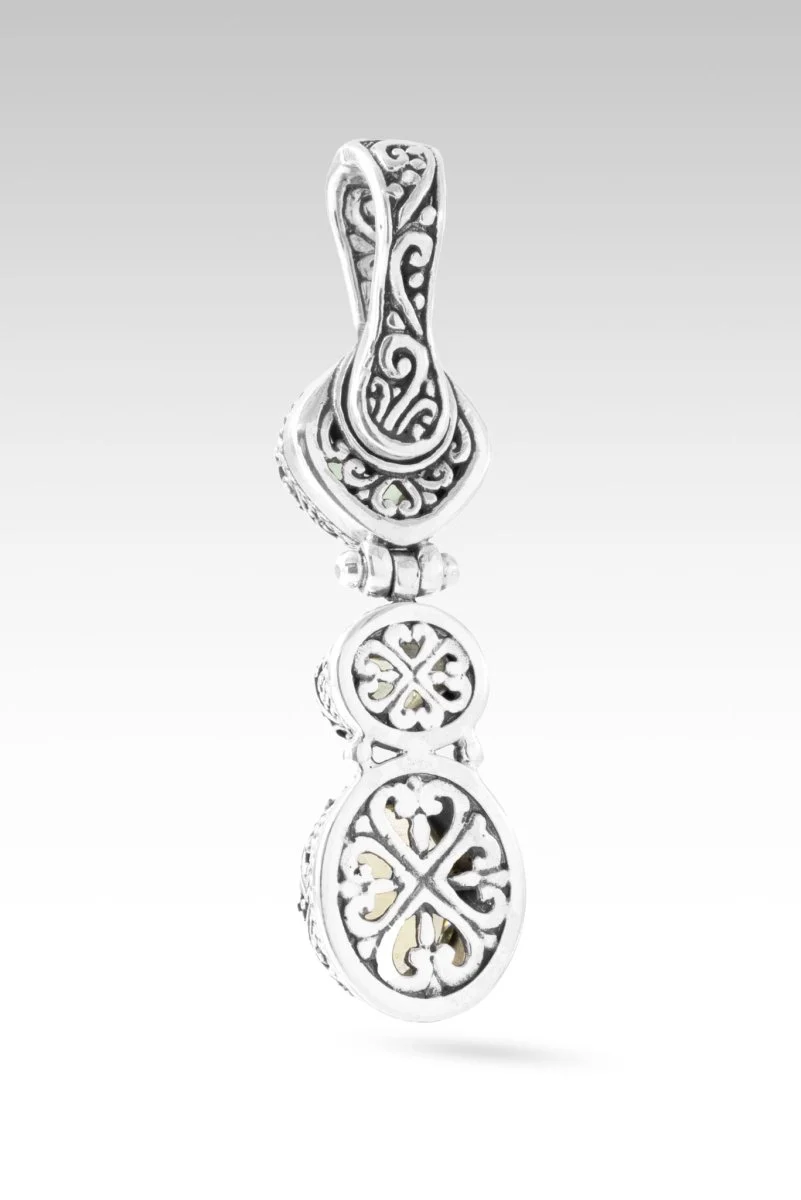Plan Amidst Suffering Pendant™ in Sunflower Citrine, Green Chalcedony & Peridot - Image 4