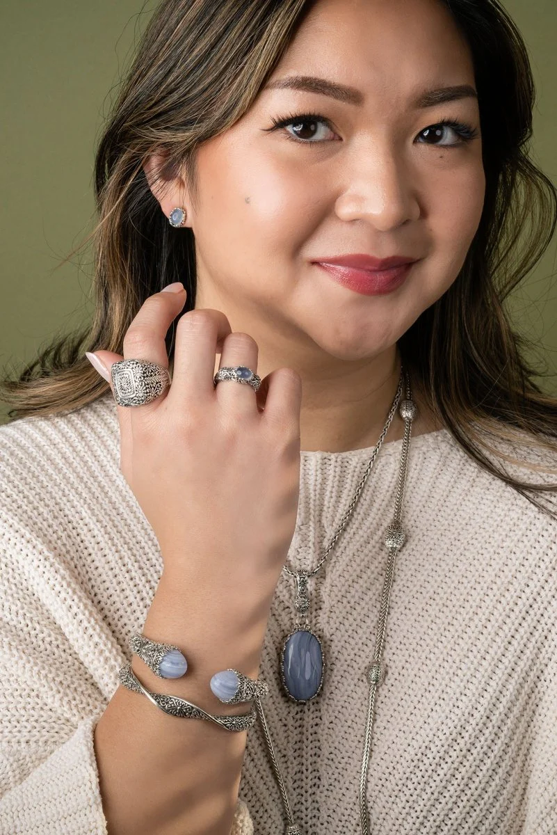 Praise & Hallelujah Thru It Tip-to-Tip Bracelet™ in Blue Lace Agate - Image 2
