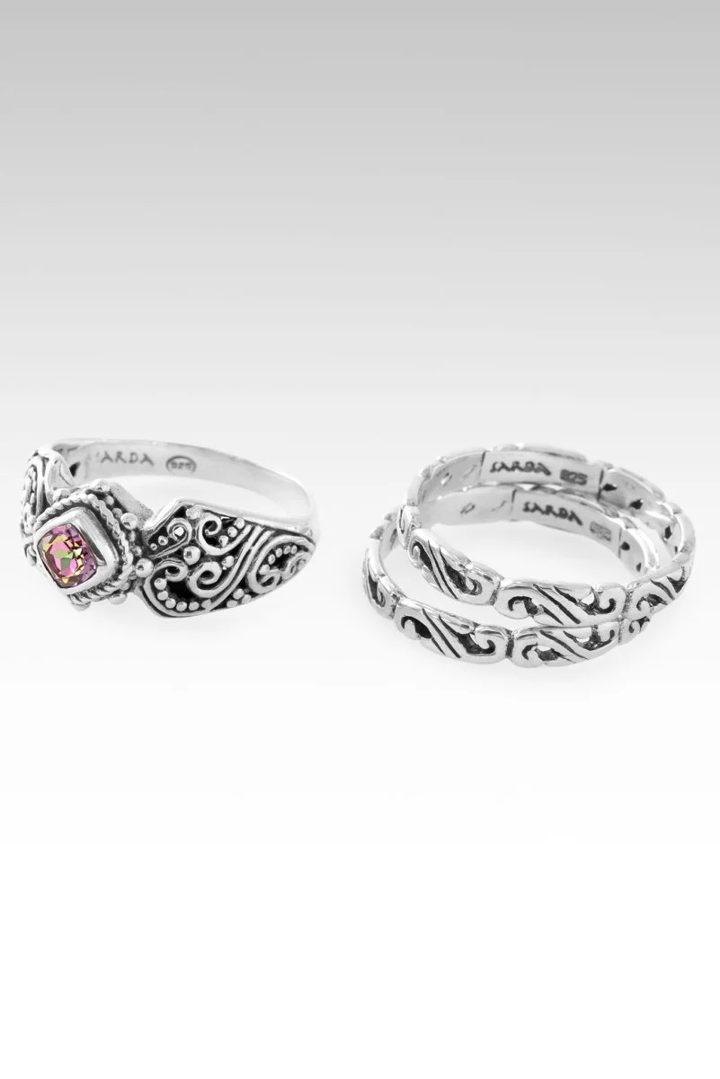 Pure Faith Ring Set of 3™ in Bali Sunrise™ Mystic Topaz