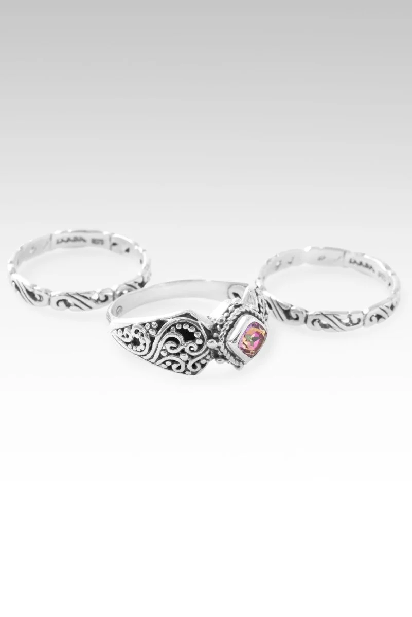 Pure Faith Ring Set of 3™ in Bali Sunrise™ Mystic Topaz - Image 5