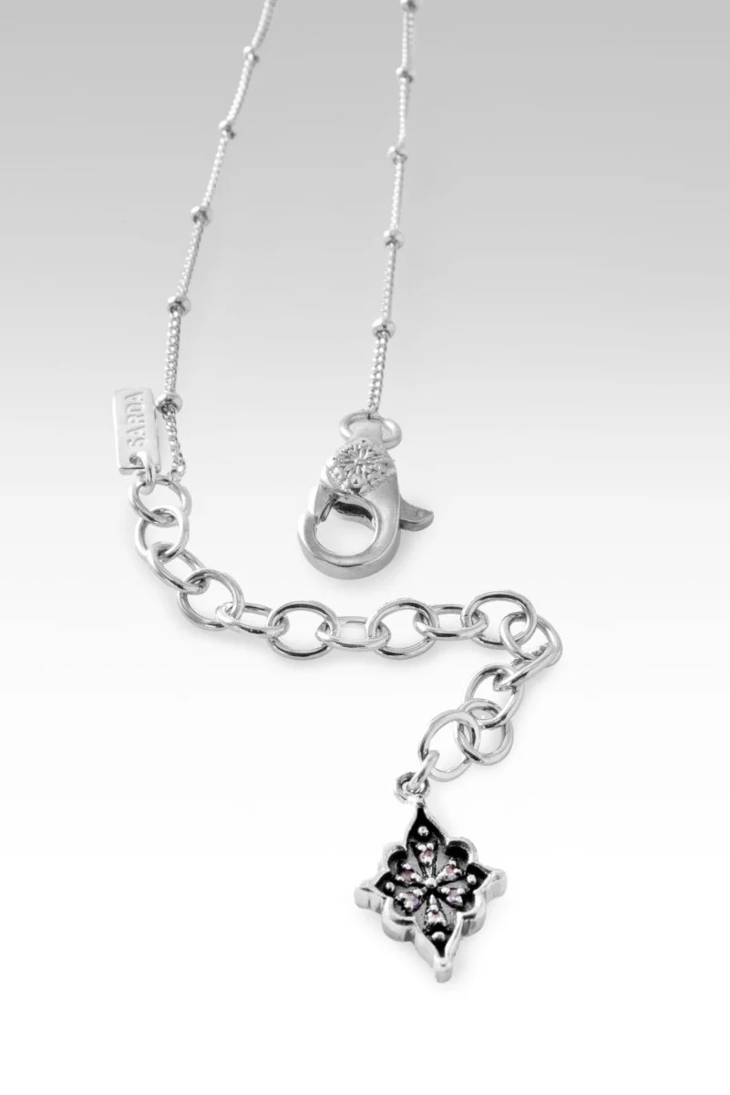 Rhodium Message of Hope Necklace™ in White Zircon - Image 4