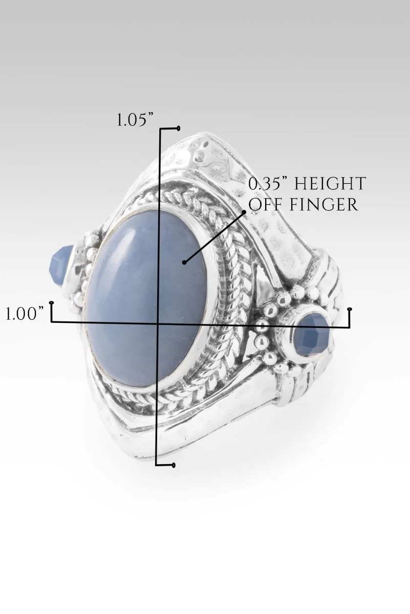 Seen UR Faithfulness Ring II™ in Angelite & Serenity Blue Chalcedony - Image 7