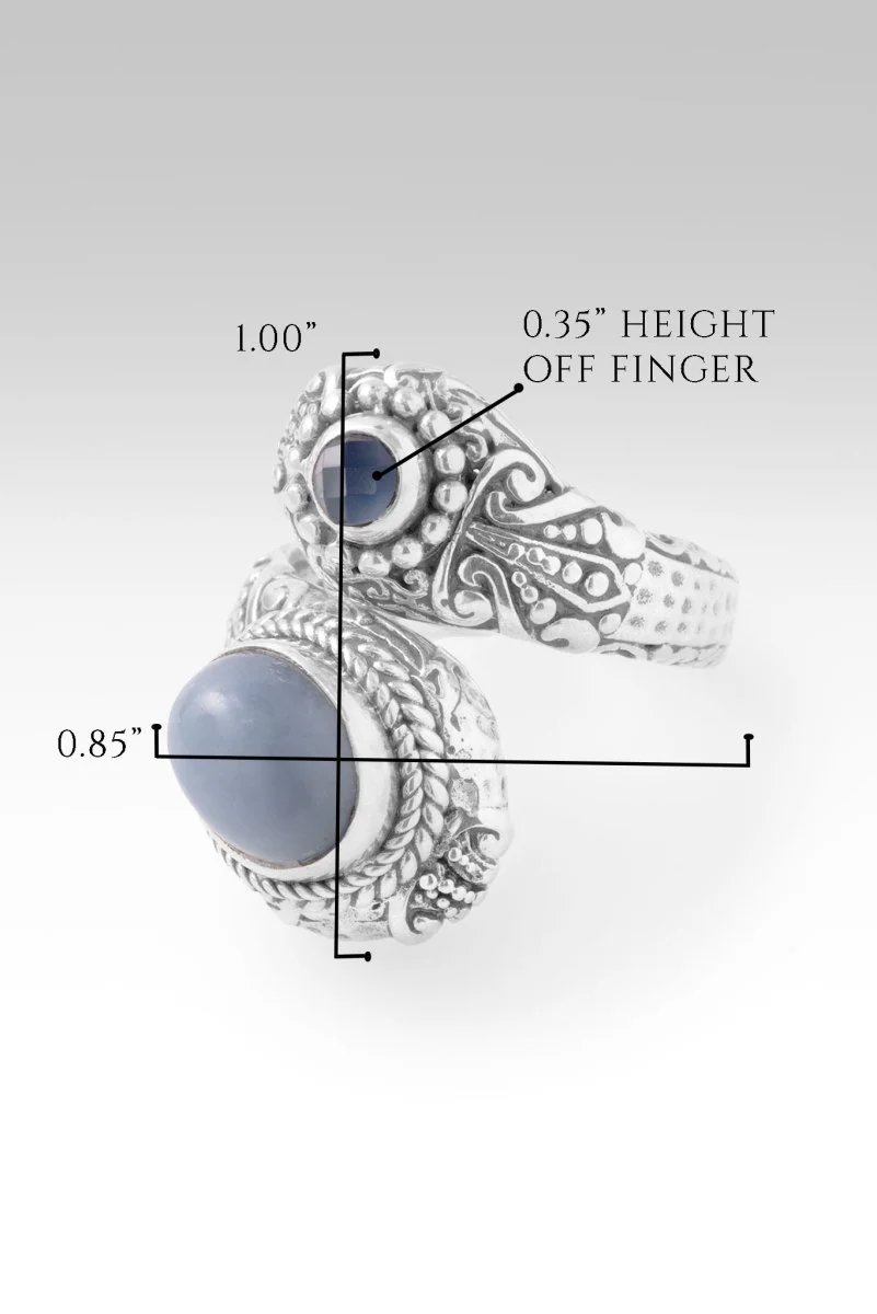 Seen UR Faithfulness Ring™ in Angelite & Serenity Blue Chalcedony - Image 5