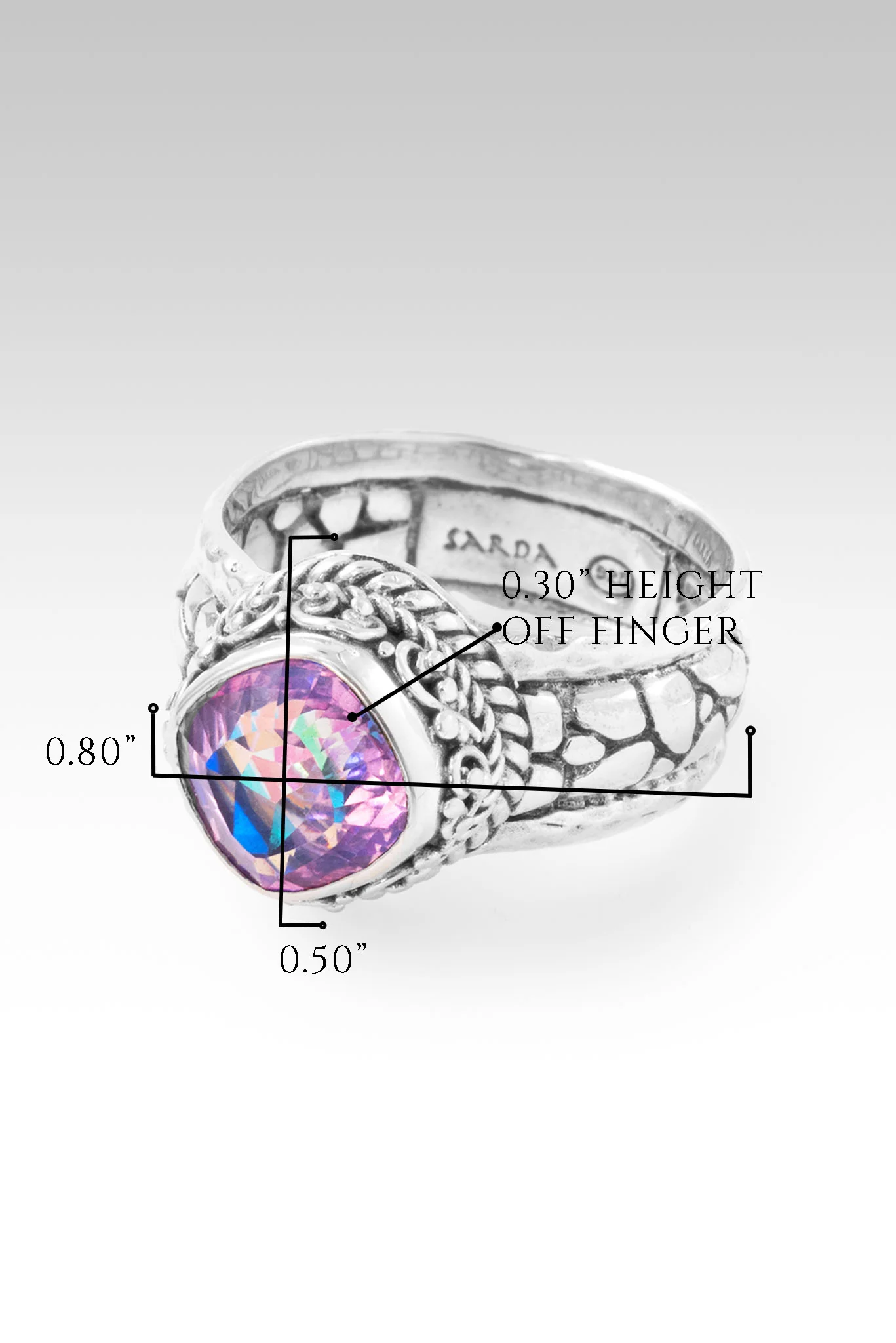 Serene Spirit Ring™ in Rainbow Sherbet™ Mystic Quartz - Image 7