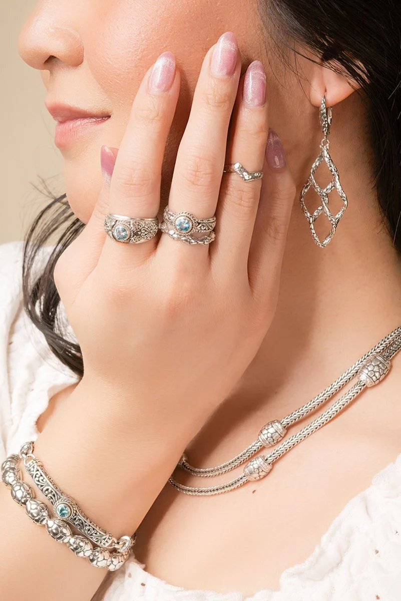 Share Joy Ring Set of 2™ in Blue Zircon - Image 2