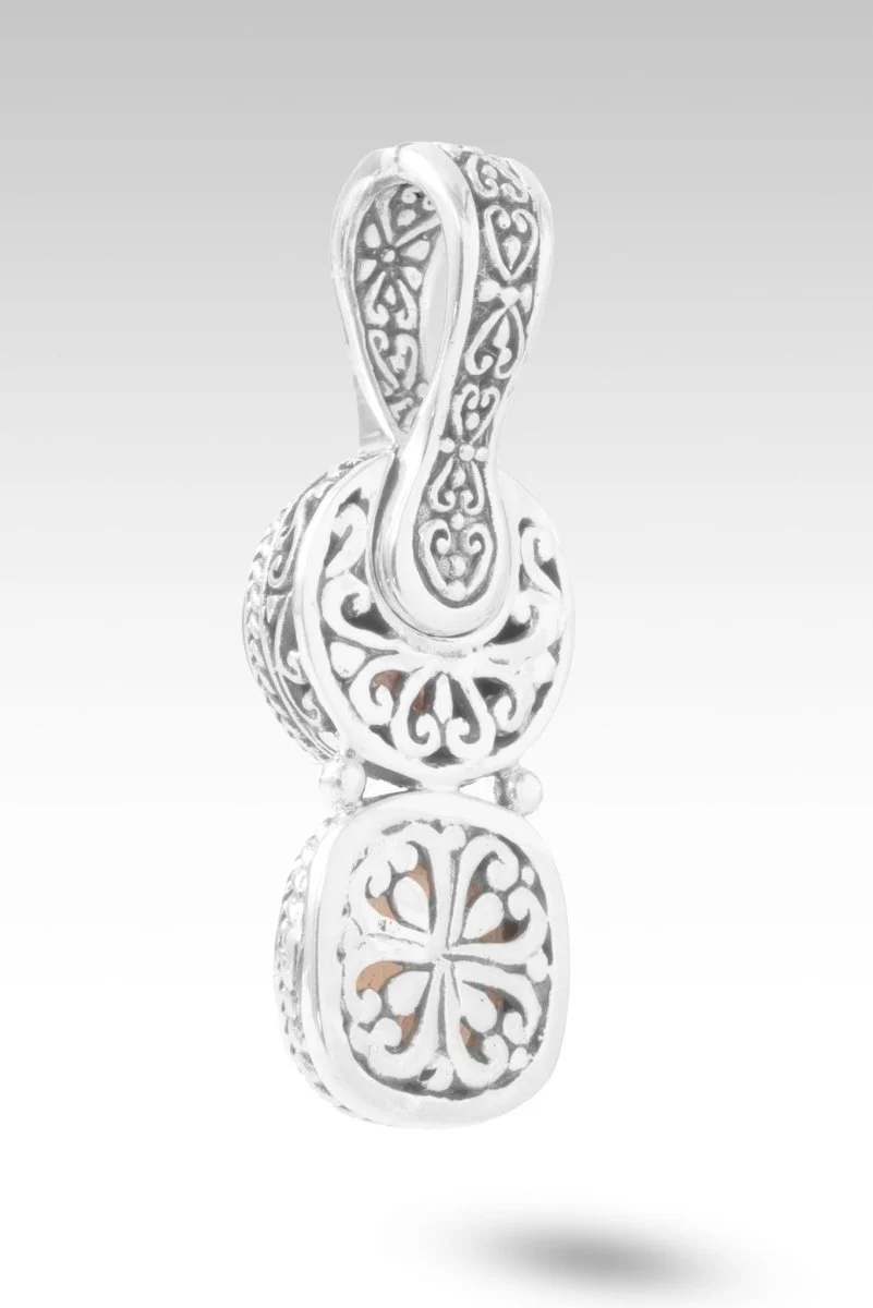Story To Tell Pendant™ in Galaxy Quartz & Rainbow Latte Sunstone - Image 4