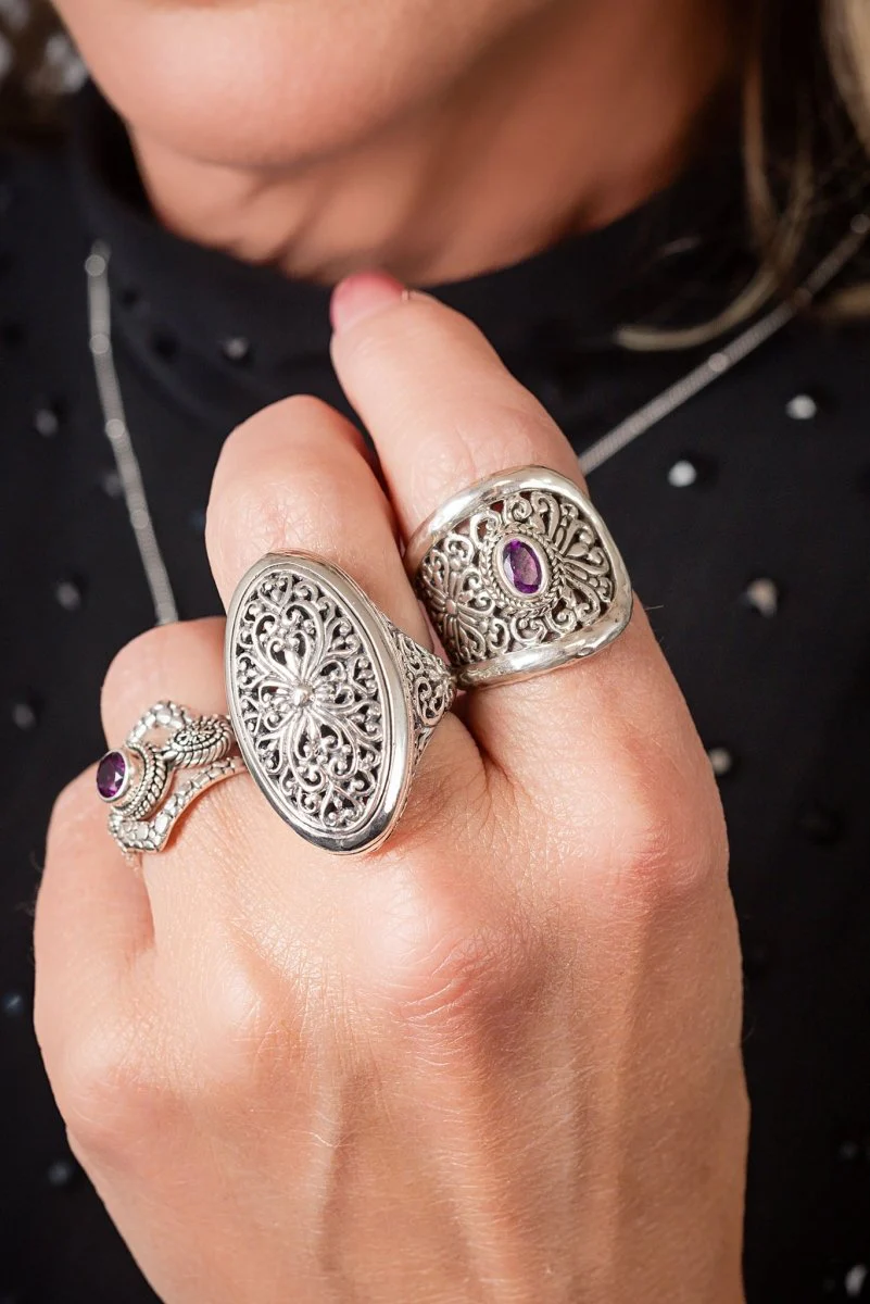 Strength, My Weakness Ring™ in Purple Garnet - Image 2
