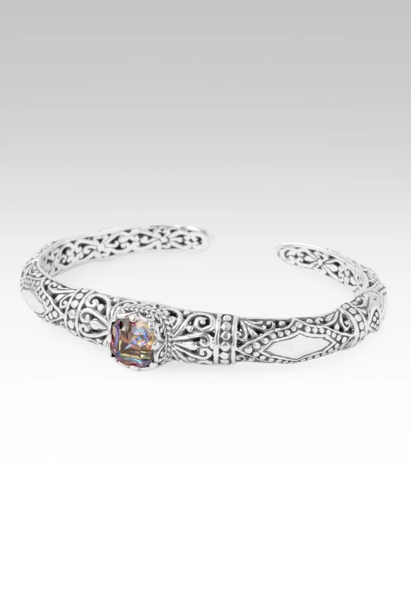 Surrender Brings Peace Cuff Bracelet™ in Northern Lights™ Mystic Quartz - Image 3