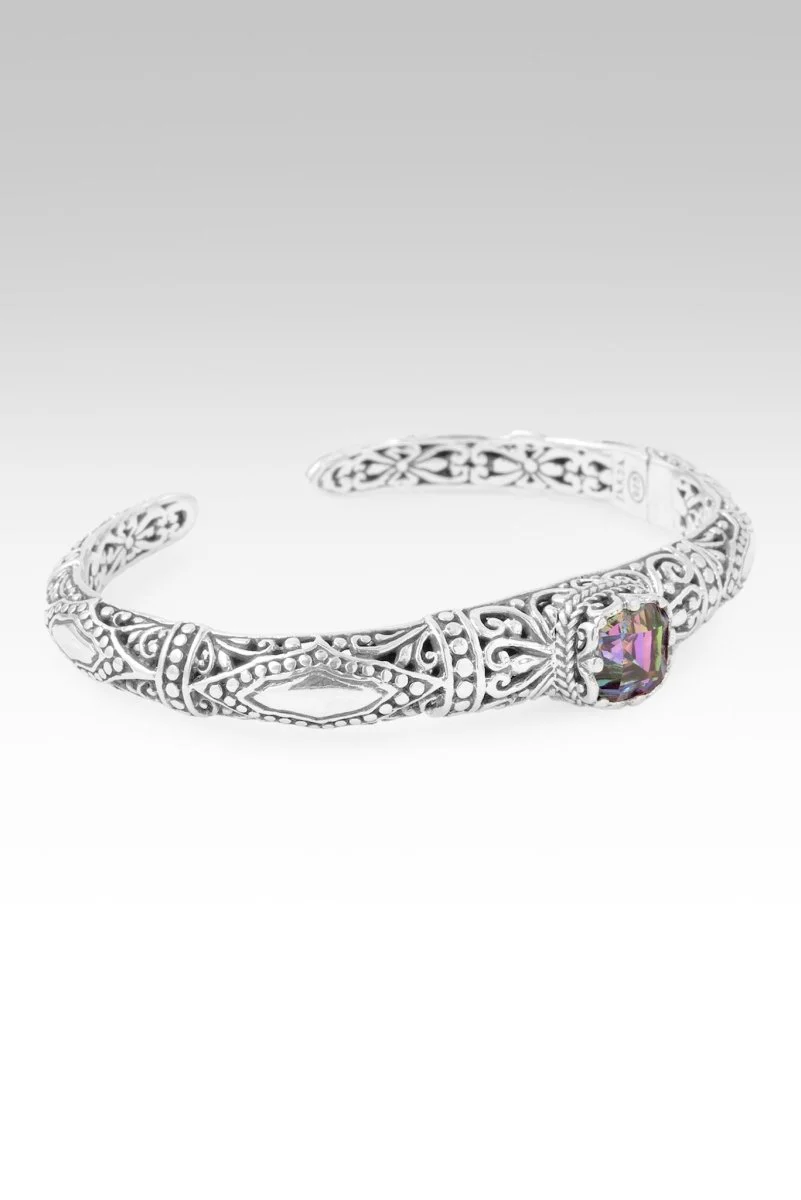 Surrender Brings Peace Cuff Bracelet™ in Northern Lights™ Mystic Quartz - Image 4