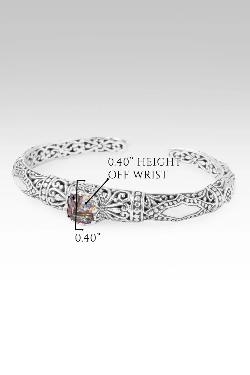 Surrender Brings Peace Cuff Bracelet™ in Northern Lights™ Mystic Quartz - Image 6