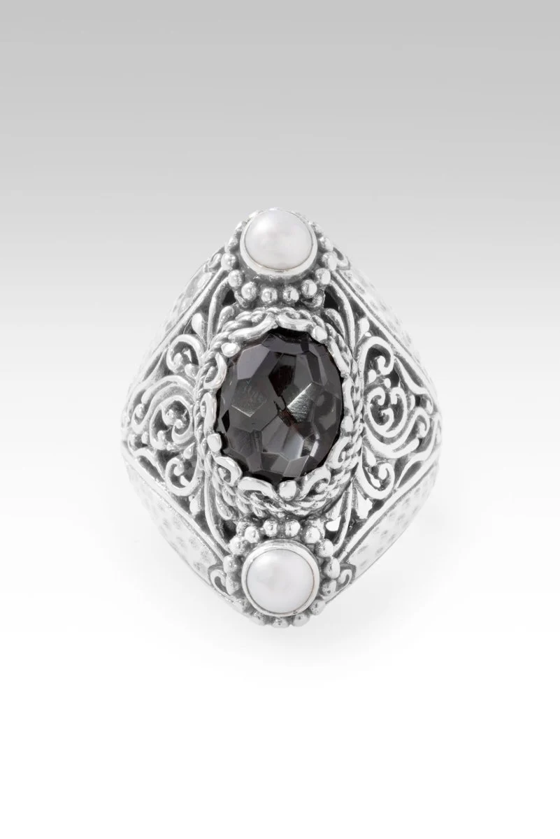 Surrendering All Ring™ in Odyssey Black Knight™ Mystic Quartz & Freshwater Pearl