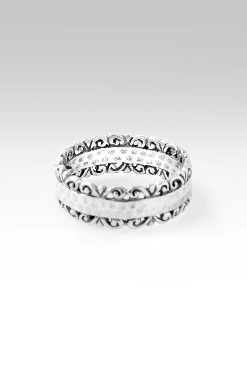 The Good News Ring™ in Tree of Life & Hammered - Image 3