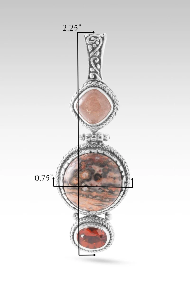 Time To Renew Pendant™ Leopard Skin Jasper, Madeira Citrine & Peach Sunstone - Image 6