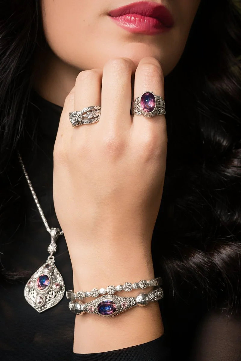 U R Already Somebody Cuff Bracelet™ in Hawaiian Skies™ Mystic Quartz & J P Topaz™ Mystic Topaz - Image 2