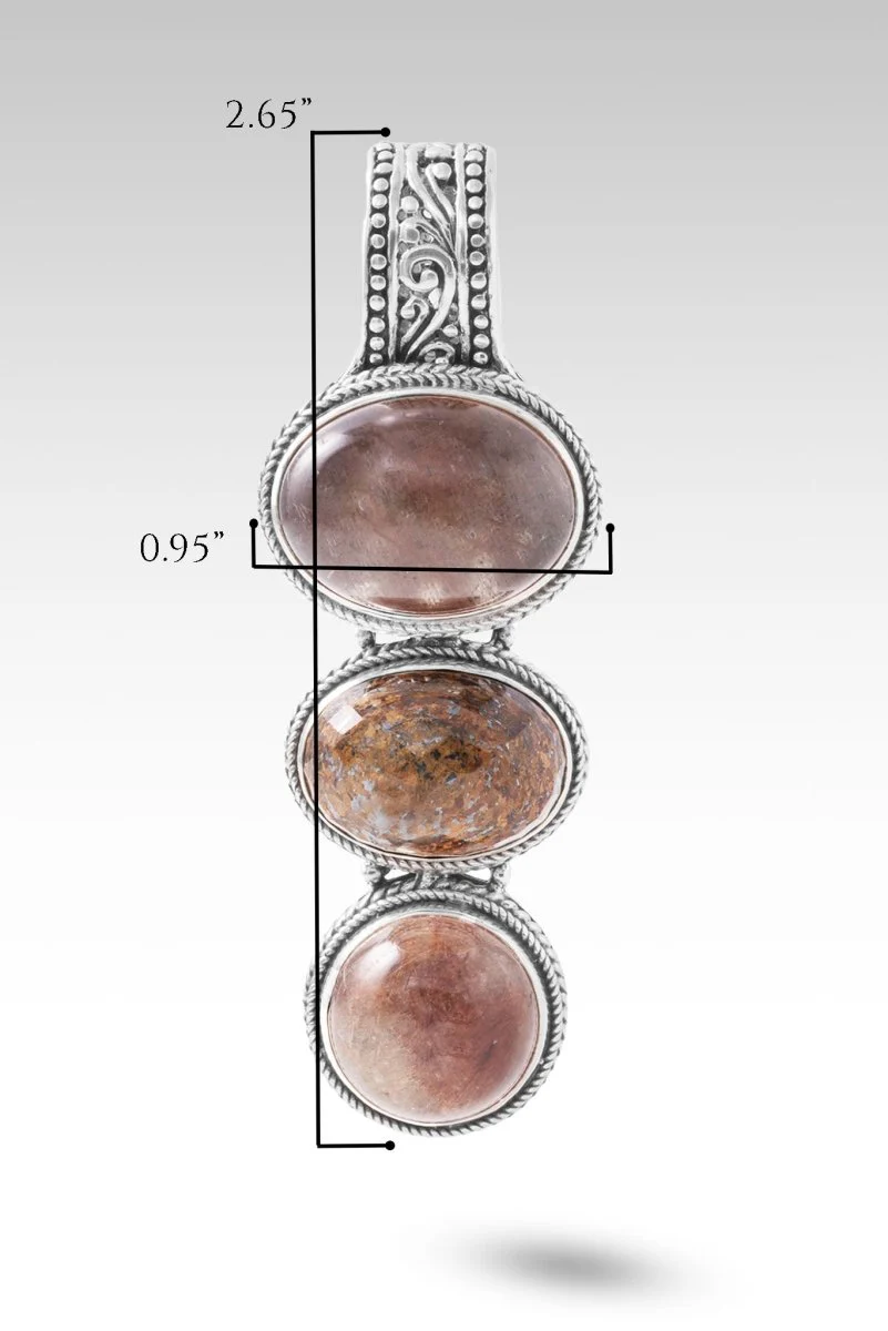 U R My Strength Pendant™ in Cat's Eye Crystal Quartz, Bronzite & Galaxy Rutilated Quartz - Image 5