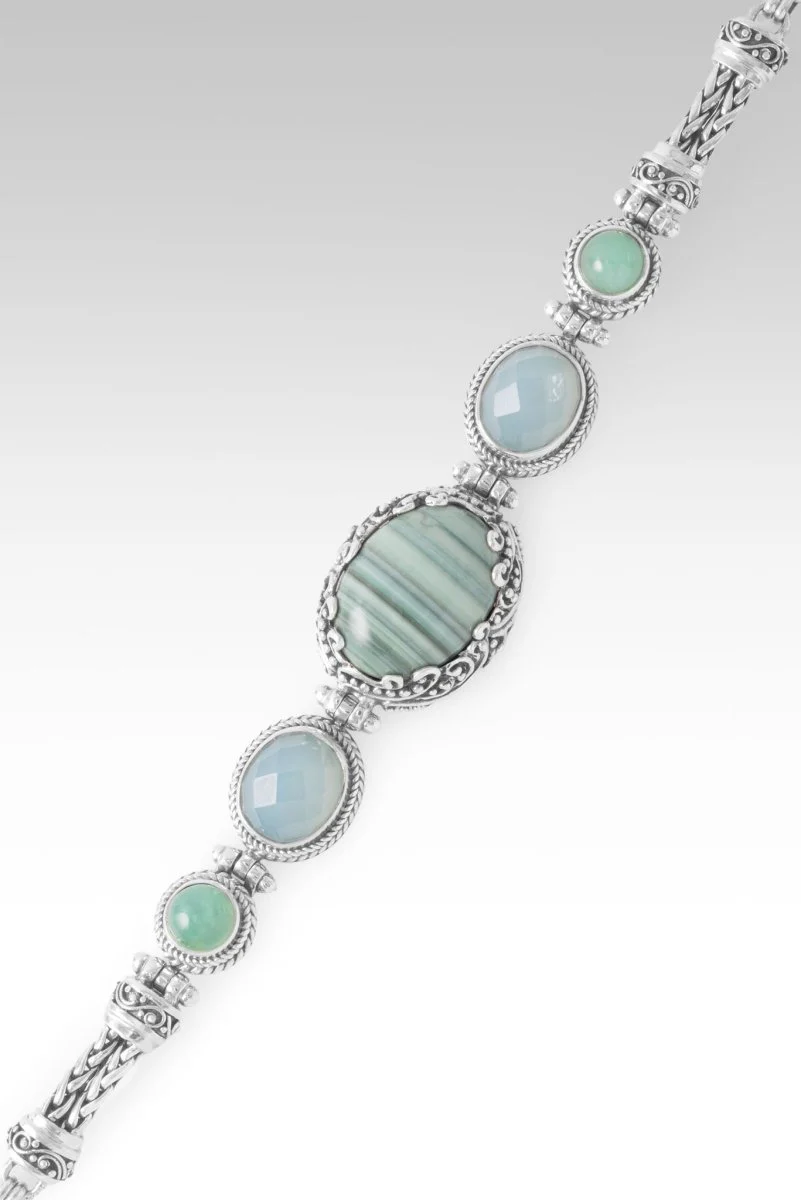 U Will Be Restored Bracelet™ in Green Opal, Seafoam Chalcedony & Chrysoprase