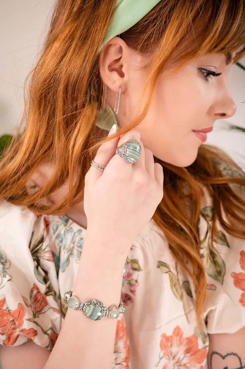 U Will Be Restored Ring™ in Green Opal - Image 2