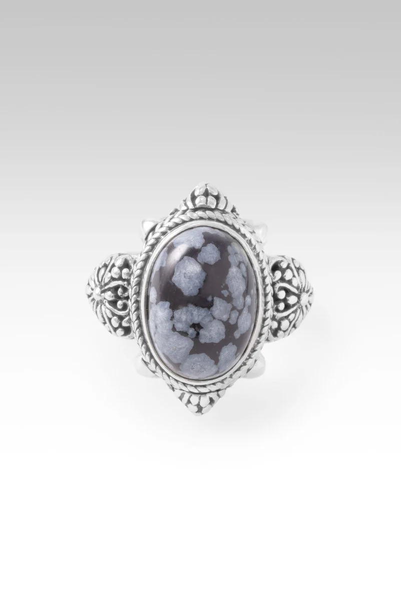 UR Good Plans Ring II™ in Snowflake Obsidian