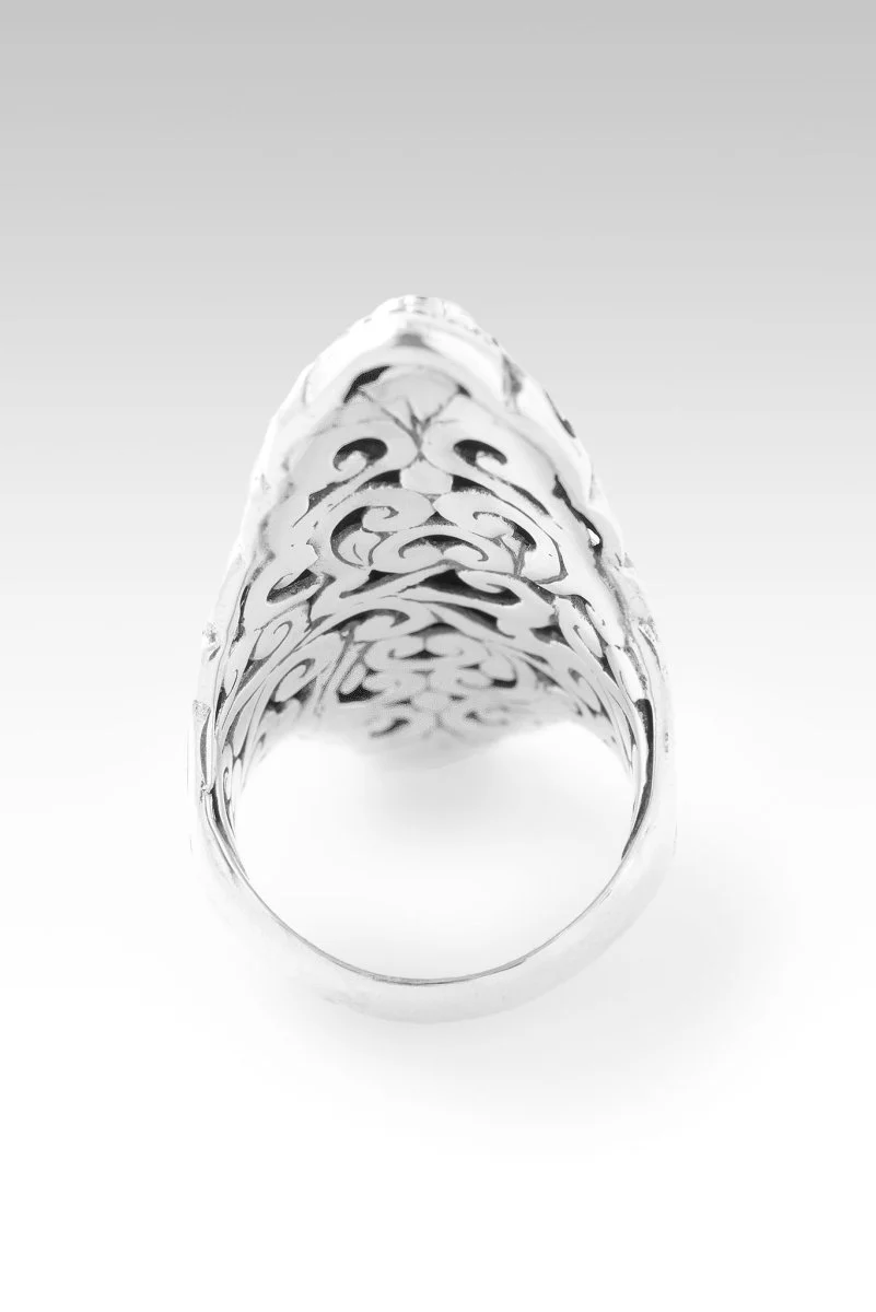 Your Mess, Is His Healing Ring™ in Black Indonesian Coral & Rhodolite Garnet - Image 5